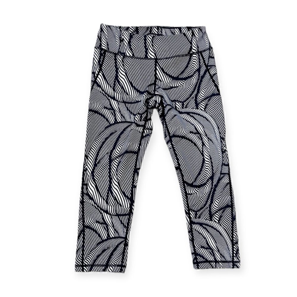 Zella Abstract Print Cropped Yoga Capris Leggings Size Small